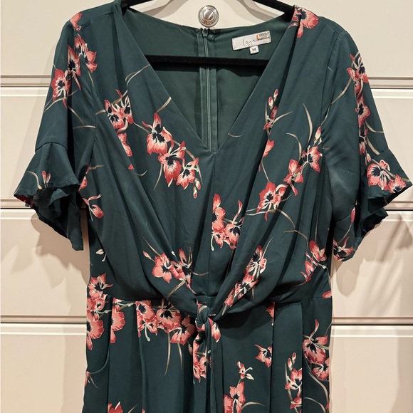 Louna Floral Green Jumpsuit - Medium - Picture 5 of 9